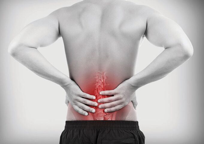 back pain in the lower back